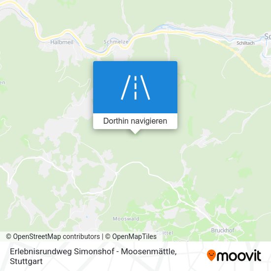 Erlebnisrundweg Simonshof - Moosenmättle Karte