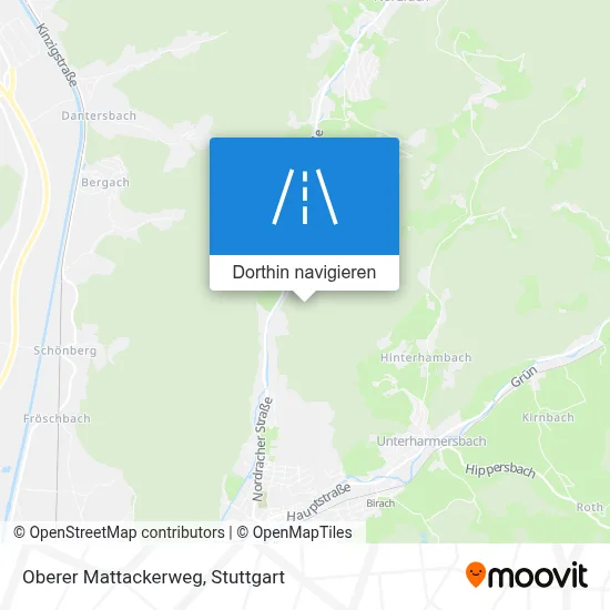 Oberer Mattackerweg Karte