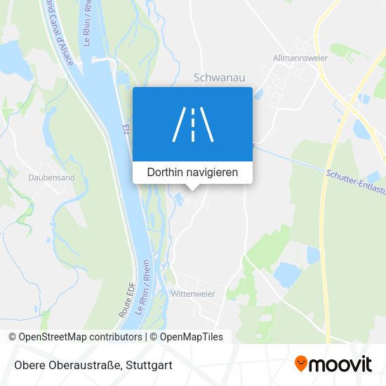Obere Oberaustraße Karte