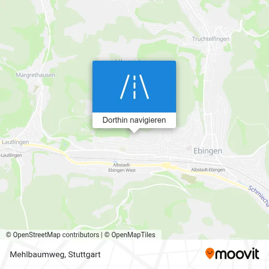 Mehlbaumweg Karte