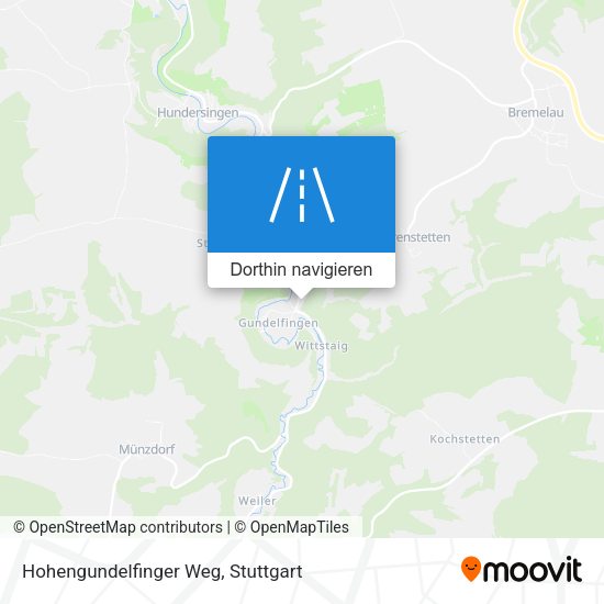 Hohengundelfinger Weg Karte