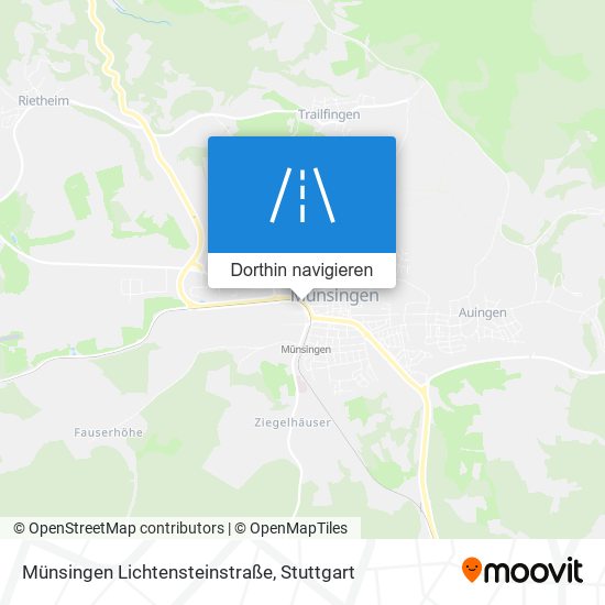 Münsingen Lichtensteinstraße Karte