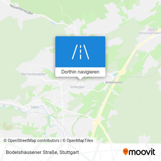 Bodelshausener Straße Karte