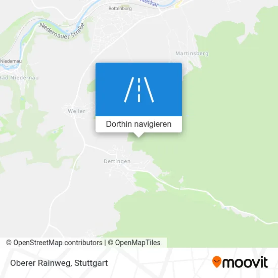 Oberer Rainweg Karte