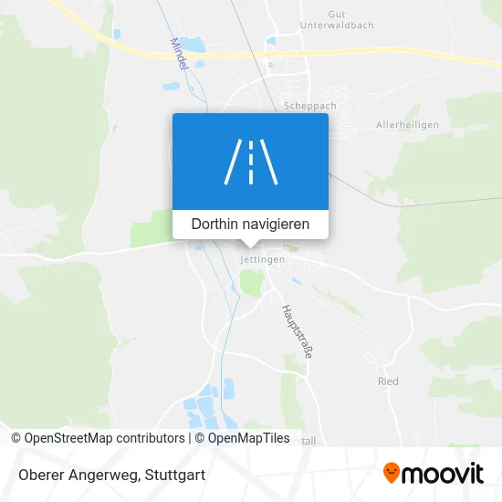 Oberer Angerweg Karte