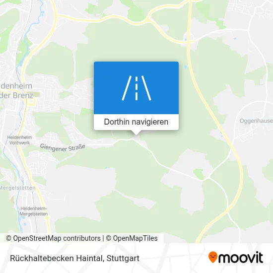 Rückhaltebecken Haintal Karte