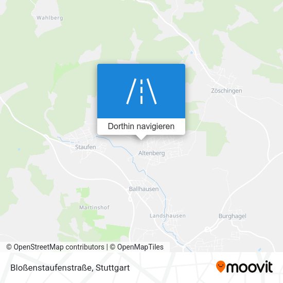 Bloßenstaufenstraße Karte