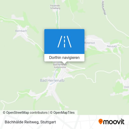 Bächhälde Reitweg Karte