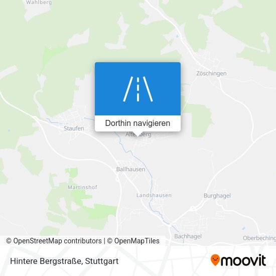 Hintere Bergstraße Karte