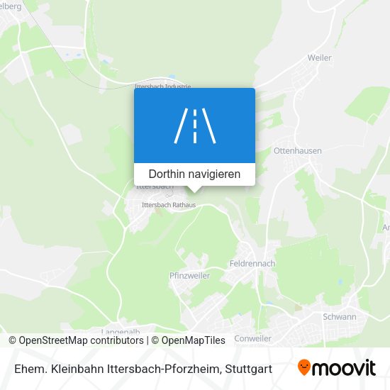 Ehem. Kleinbahn Ittersbach-Pforzheim Karte
