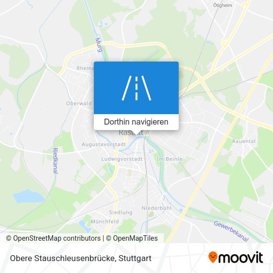 Obere Stauschleusenbrücke Karte