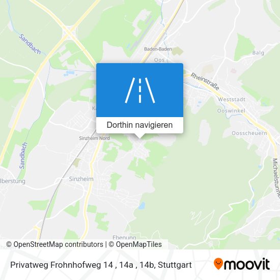 Privatweg Frohnhofweg 14 , 14a , 14b Karte