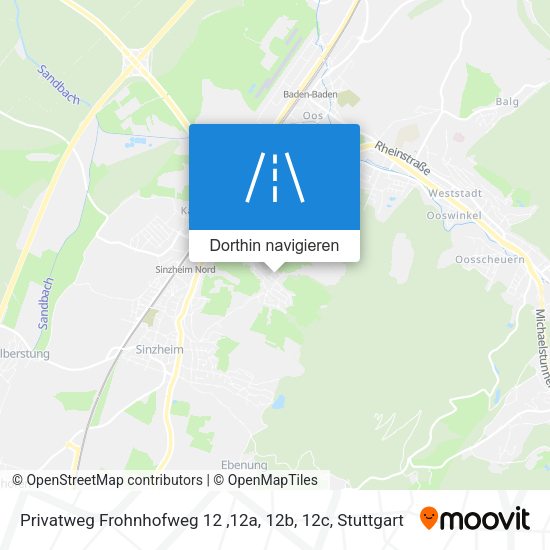 Privatweg Frohnhofweg 12 ,12a, 12b, 12c Karte