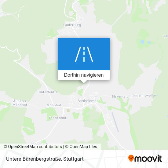 Untere Bärenbergstraße Karte