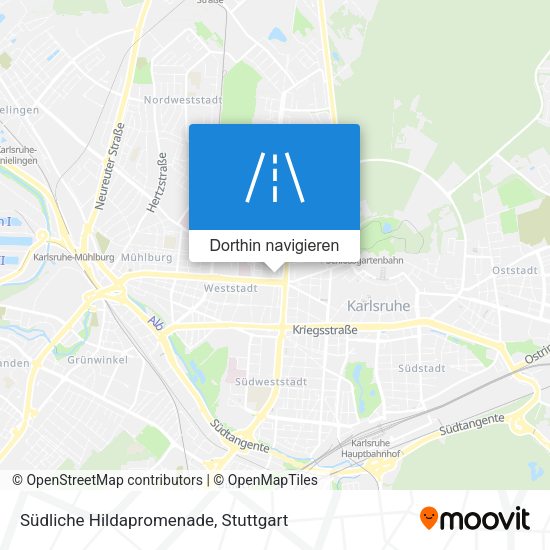 Südliche Hildapromenade Karte