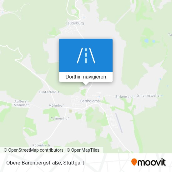 Obere Bärenbergstraße Karte