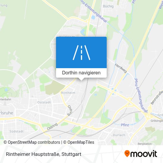 Rintheimer Hauptstraße Karte