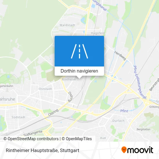 Rintheimer Hauptstraße Karte