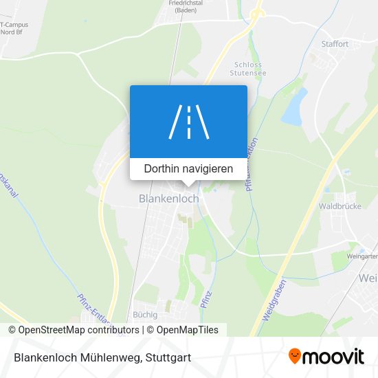 Blankenloch Mühlenweg Karte