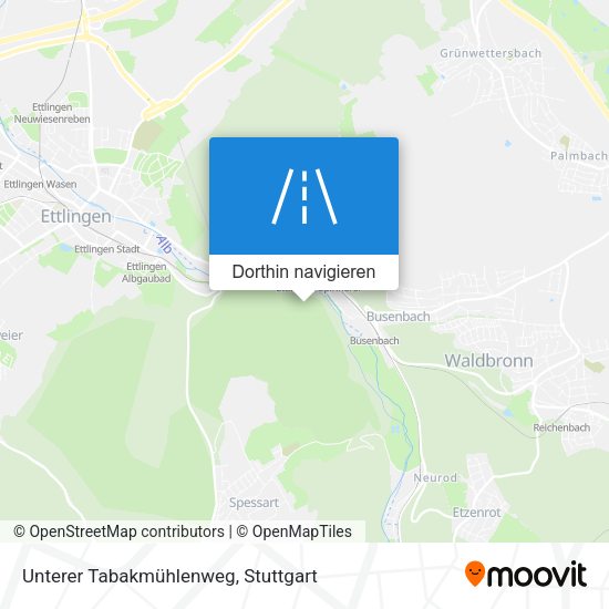 Unterer Tabakmühlenweg Karte