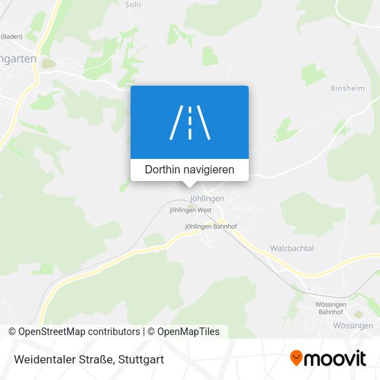 Weidentaler Straße Karte