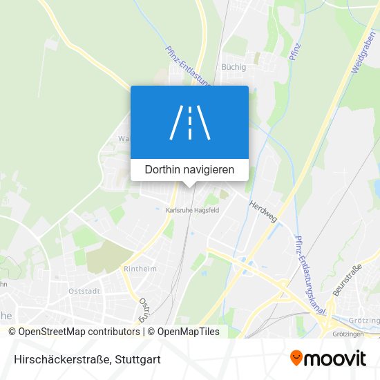 Hirschäckerstraße Karte