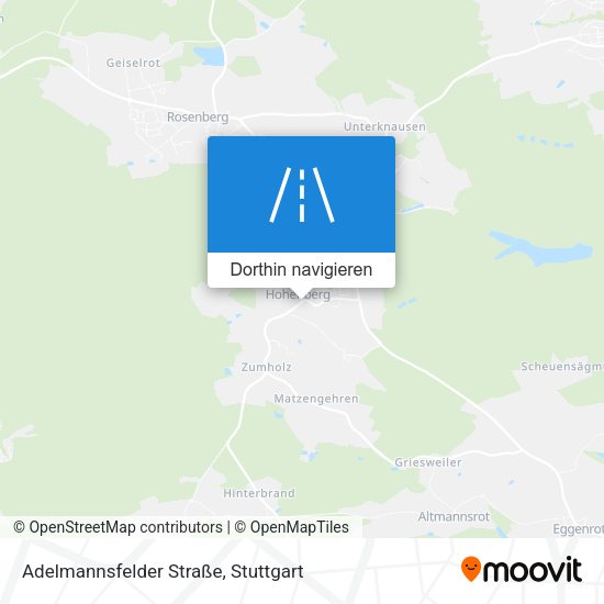 Adelmannsfelder Straße Karte