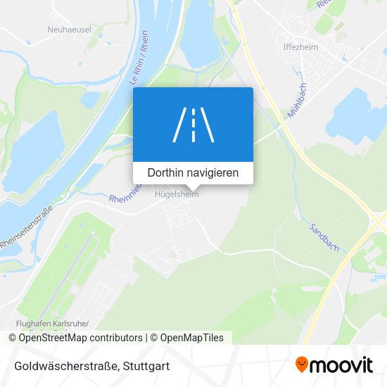 Goldwäscherstraße Karte