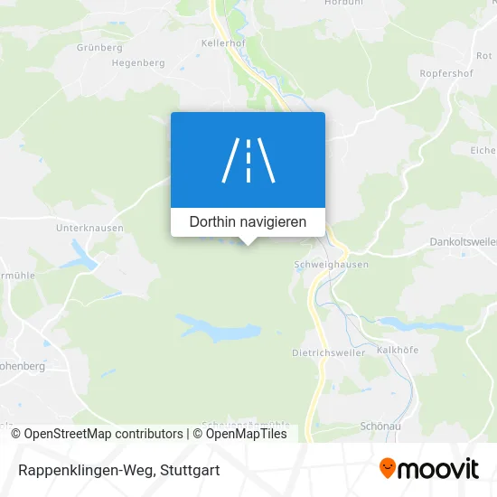 Rappenklingen-Weg Karte