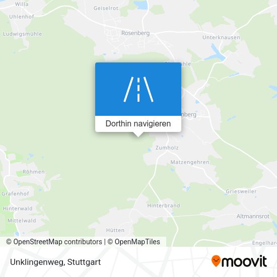 Unklingenweg Karte