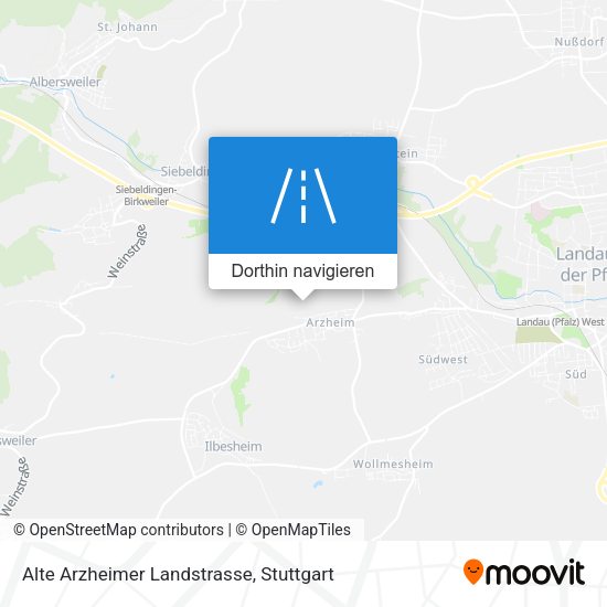 Alte Arzheimer Landstrasse Karte