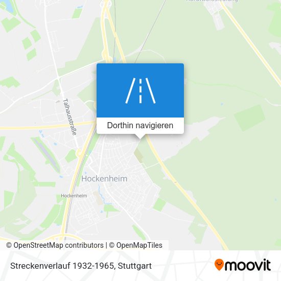 Streckenverlauf 1932-1965 Karte