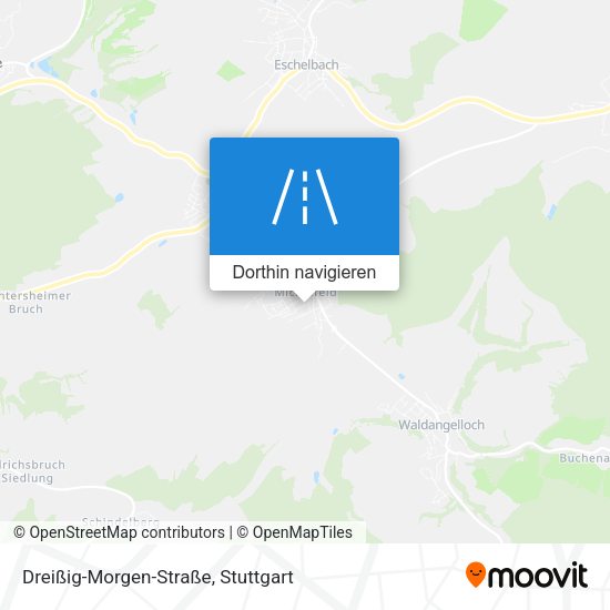 Dreißig-Morgen-Straße Karte