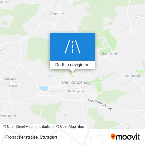 Fronackerstraße Karte