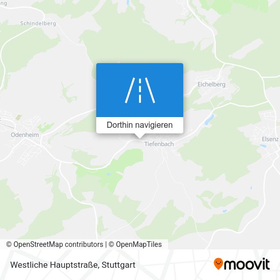 Westliche Hauptstraße Karte