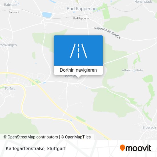 Kärlegartenstraße Karte