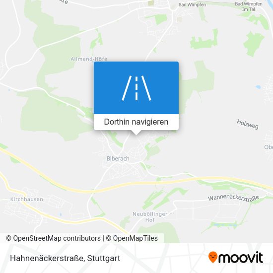 Hahnenäckerstraße Karte