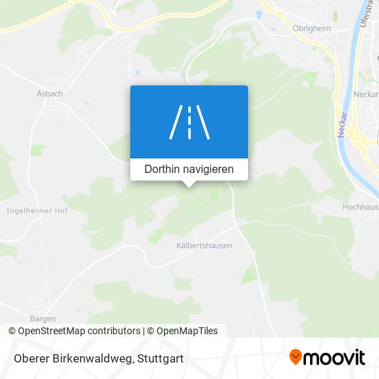 Oberer Birkenwaldweg Karte