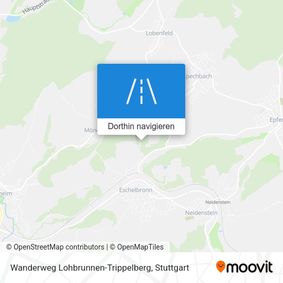 Wanderweg Lohbrunnen-Trippelberg Karte