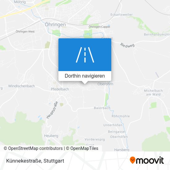 Künnekestraße Karte