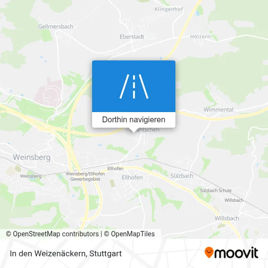 In den Weizenäckern Karte