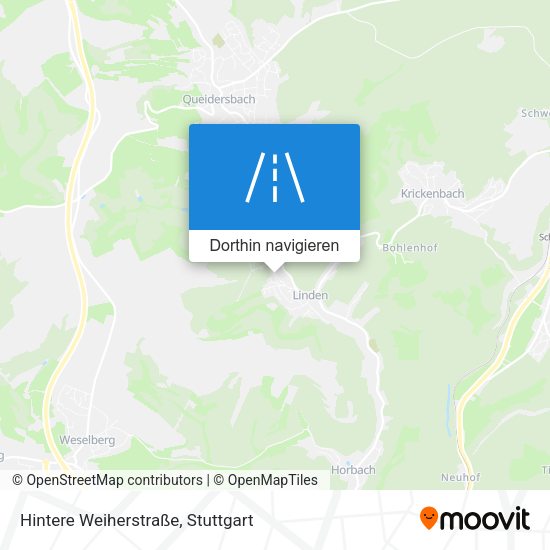 Hintere Weiherstraße Karte