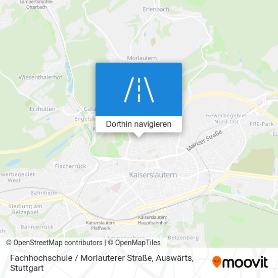 Fachhochschule / Morlauterer Straße, Auswärts Karte