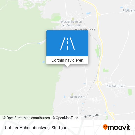 Unterer Hahnenböhlweg Karte