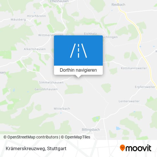 Krämerskreuzweg Karte