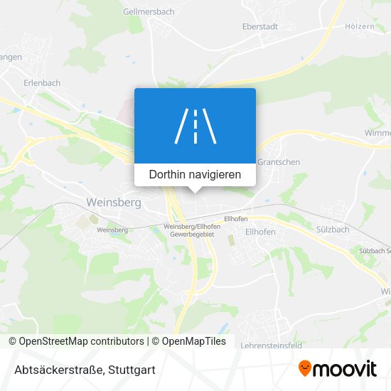 Abtsäckerstraße Karte