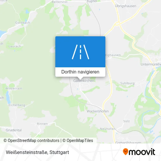 Weißensteinstraße Karte