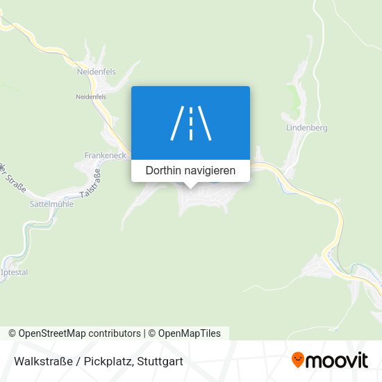 Walkstraße / Pickplatz Karte