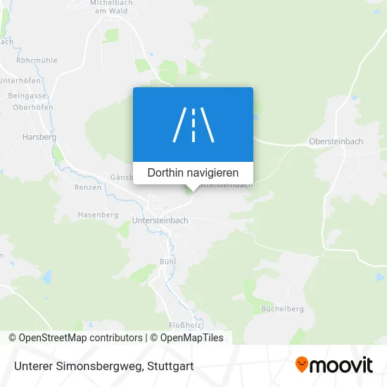 Unterer Simonsbergweg Karte