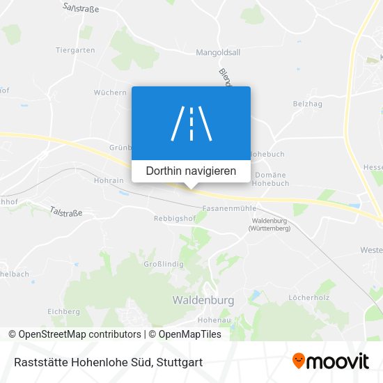Raststätte Hohenlohe Süd Karte
